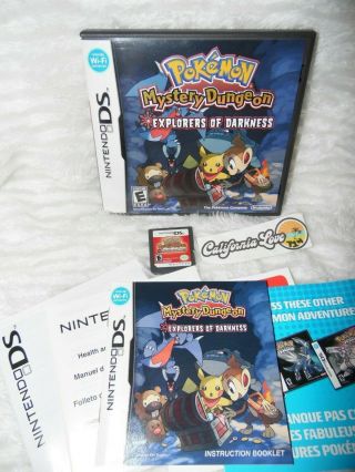 Pokémon Explorers Of Darkness Nintendo Ds 2008 Rare 100 Usa Official ✔☆mint☆✔