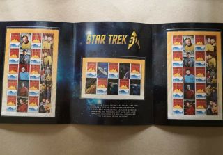 2016 Star Trek 50 Anniversary Years Sheetlet Stamp Pack Rare Australia Post Set