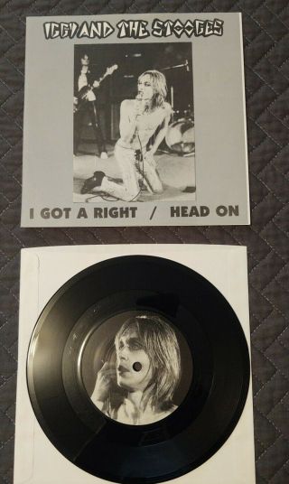 Iggy (pop) & The Stooges - - I Got A Right C/w Head On - 7 " Uk Vinyl 1 Of 500 Rare