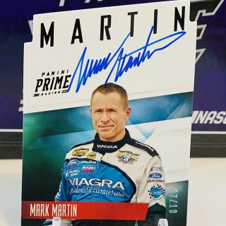 Rare Mark Martin Black Ssp 7/10 2019 Panini Prime Die - Cut Names Autograph