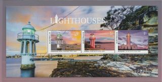 2018 Lighthouses Special Official Post Miniature Sheet.  Muh.  Very Rare,