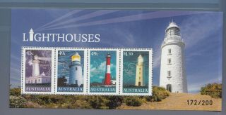 2002 - 2018 Lighthouse Special Official Miniature Sheet.  Muh.  Very Rare,