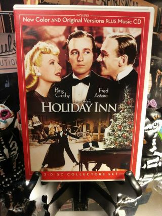 Holiday Inn (dvd Set) 3 - Disc W/music Cd - Rare Bing Crosby & Fred Astaire Xmas