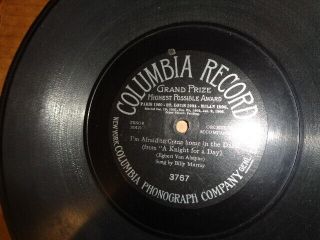 Rare 1906 Columbia 1 - Sided 78/billy Murray W.  Orch.