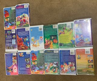 14 Rare Disney Kids VHS Tapes Aladdin,  Cinderella,  More 2