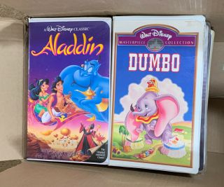 14 Rare Disney Kids VHS Tapes Aladdin,  Cinderella,  More 3
