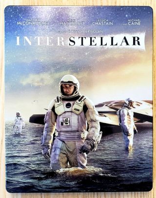 Interstellar Steelbook Blu - Ray Disc,  Dvd,  Christopher Nolan 2015.  Rare