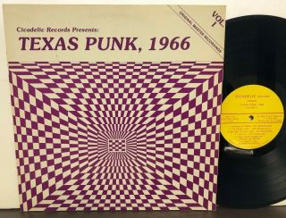 V/a Texas Punk,  1966 Vol.  1 On Cicadelic Og Rare Garage Us Sales Only