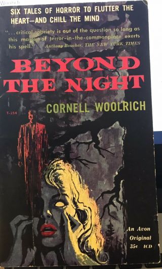 Beyond The Night By Cornell Woolrich Avon Books T - 354 Rare