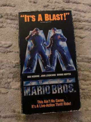 Mario Bros.  The Movie (vhs,  1993) Rare Video Nintendo Live Action
