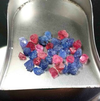 17.  2ct Rare Color Never Seen Before Neon Cobalt Blue Spinel& Spinelcrystals