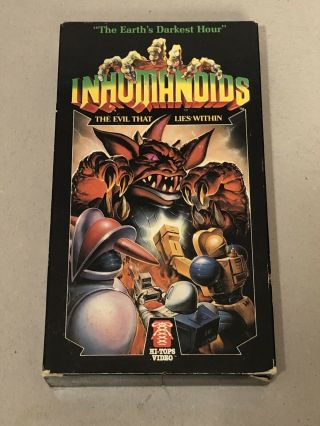 Inhumanoids: The Evil That Lies Within Vhs Ultra Rare Hasbro Oop 1980’s Htf