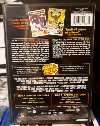 Monster That Challenged The World/It The Terror From Beyond Space DVD RARE OOP 2
