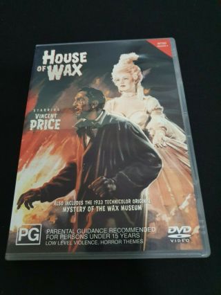 House Of Wax (dvd) Vincent Price 1953 Andre De Toth Horror Rare Oop Like