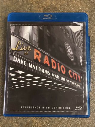 Dave Matthews & Tim Reynolds - Live At Radio City Music Hall (blu - Ray) Oop Rare
