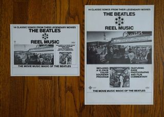 The Beatles Full Page,  Half Page Advertising/mat Layout Reel Music Very Rare