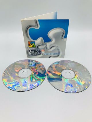 Rare Microsoft Office Xp Professional Special Edition Version 2001 2 Disc