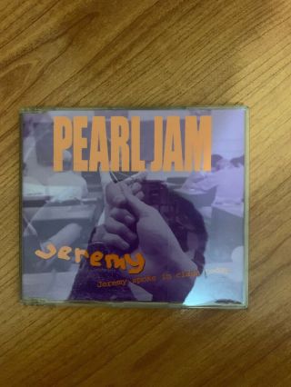 Pearl Jam Jeremy 3 Track Rare Oop Australian Cd Single Unreleased Tracks