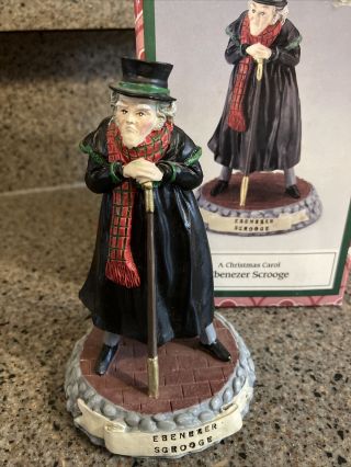 Novelino Ebenezer Scrooge A Christmas Carol Charles Dickens Statue Retired Rare
