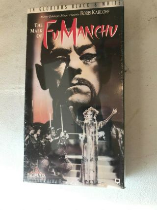 The Mask Of Fu Manchu (vhs) Rare 1932 Horror Stars Boris Karloff,  Myrna Loy