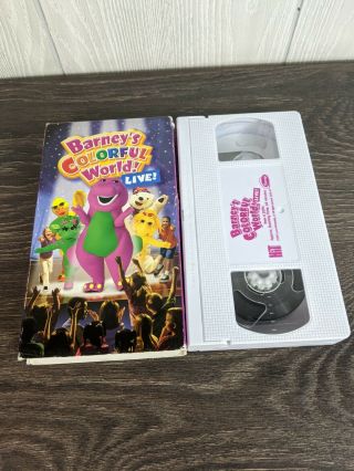 Barneys Colorful World Live Rare VHS WHITE TAPE EDUCATIONAL 3