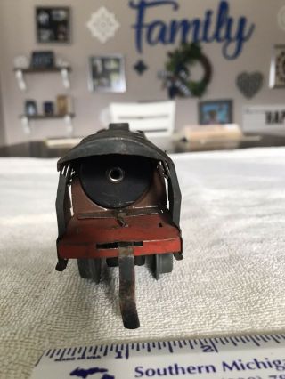 Vintage Rare Tin Wind Up Toy Train Steam Locomotive.  Maybe British or German. 3