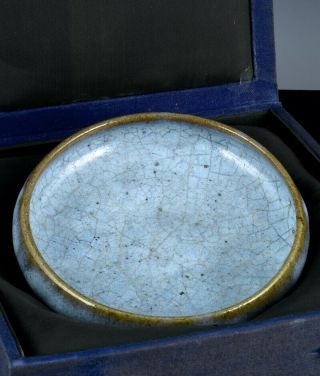 Very Rare Chinese Jun Blue Crackle Glaze Scholars Brush Washer Bowl Song Dynasty