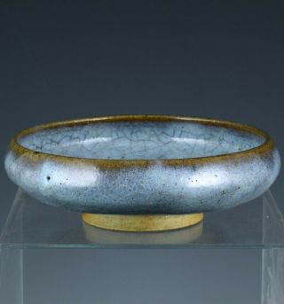 VERY RARE CHINESE JUN BLUE CRACKLE GLAZE SCHOLARS BRUSH WASHER BOWL SONG DYNASTY 6