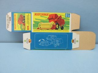 Matchbox Superfast 65 Combined Harvester Rare “g Box” Unfolded C10