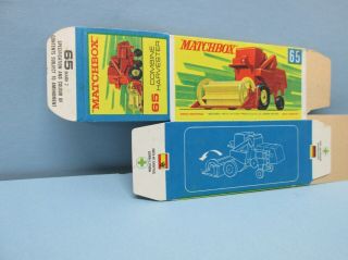MATCHBOX Superfast 65 Combined Harvester RARE “G Box” Unfolded C10 2