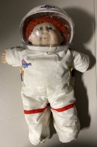 Vintage 1986 Cabbage Patch Kids Young Astronaut Girl Doll Red Hair Green Eyes