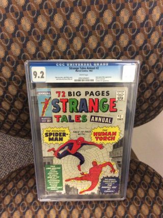 Strange Tales Annual 2 Cgc 9.  2 Nm - With White Page.  4th App Of Spiderman.  Rare