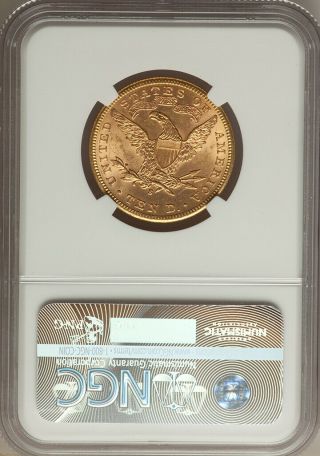 1906 - S $10 Liberty Gold Eagle NGC MS63 - RARE Pop 10 with 8 finer 3
