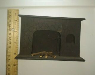 Sonia Messer Colonial Fireplace Dollhouse Vintage & Rare 1/12 Miniature Colombia