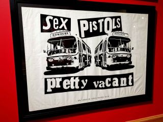 Very Rare 1977 Sex Pistols Pretty Vacant Framed Promo Poster Jamie Reid
