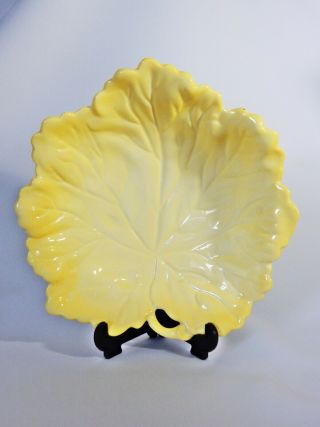 Stunning Antique Art Deco Carlton Ware Yellow Leaf Serving Dish Plate Bowl