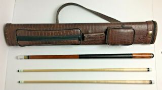 Awesome Rare Randy Mobley Merry Widow Pool Cue With Two Shafts And Case