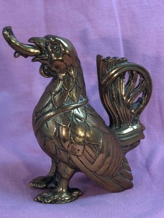Antique 19thc Solid Bronze/brass Islamic Falcon Water Sprinkler / Incense Burner