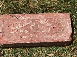 Antique Clay Brick With Rare Common Brick Manuf Assn Logos On A Cook Brick Of Ma