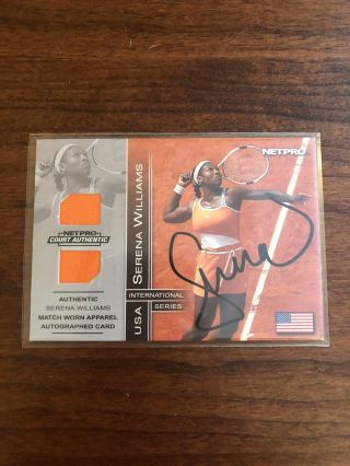 2003 Netpro Serena Williams Rc Jersey Auto /100 - Rare Goat - Iconic Card