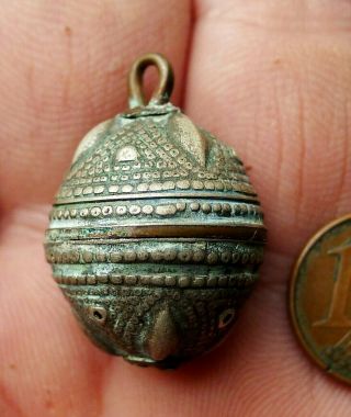 Perle Pendentif Argent Agrab Al Fadda Ancien Mauritanie Afrique Antique Bead