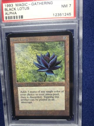 Mtg Alpha Black Lotus R A Psa 7 Nm Well Centered 1993 English Release
