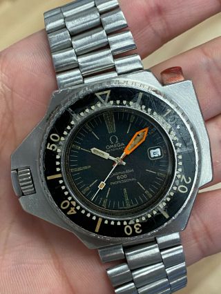 Vintage Omega Seamaster 600 Ploprof Diver Wristwatch MK1 Ref.  166.  0077 RARE NR 6