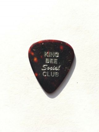 Billy Gibbons Zz Top King Bee Social Club Guitar Pick Tortoise/silver Foil Rare