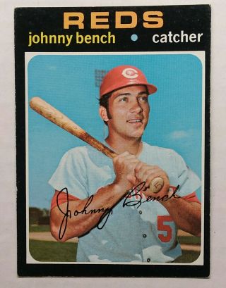 1971 Topps 250 Johnny Bench Reds