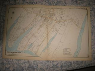 Antique 1915 Center Moriches Suffolk County York Handcolored Map Rare