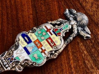 - Canadian Sterling Silver & Enamel Souvenir Spoon St James 