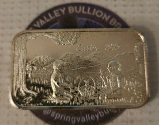 Rare 1 Oz.  999 Silver Bar - The Justice Easter 1975 -