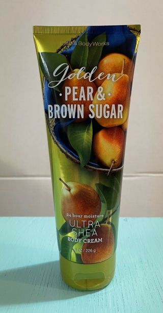 Bath & Body Golden Pear & Brown Sugar Body Cream Lotion 8oz Rare Htf