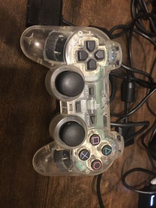 Rare Sony Playstation Clear Ps2 Controller